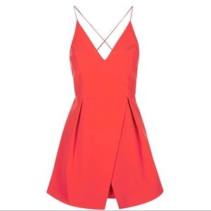 TopShop Spaghetti Strap Petite Bonded Prom Dress